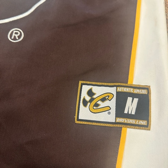 Chase Authentics NASCAR UPS Mens Size M Winston Cup Quarter Zip Shirt Brown - Picture 3 of 15